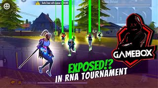 GAMEBOX FF USE HACK IN RNA TOURNAMENT EXPOSED [upl. by Gunn]