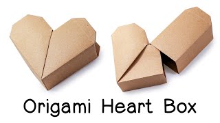 Origami Heart Box Instructions  DIY Tutorial  Paper Kawaii [upl. by Araeit]