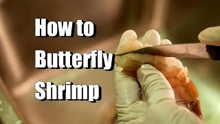 How to Peel Devein and Butterfly Shrimp or Prawns [upl. by Eelac214]