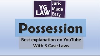 Possession  Explained in Hindi  Jurisprudence [upl. by Zuleika]