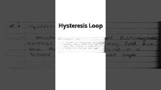 Hysteresis Loop physics shorts [upl. by Straus337]