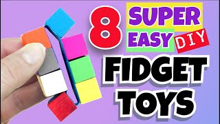 8 SUPER EASY DIY FIDGET TOYS  HOW TO MAKE HOMEMADE FIDGETS  POP IT FIDGET TOY  CARDBOARD STRAWS [upl. by Wanda]