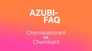 Azubi FAQ Chemikant vs Chemielaborant [upl. by Lizabeth]