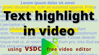 VSDC free video editor tutorial  text effect in vsdc  text highlight [upl. by Yerocaj]