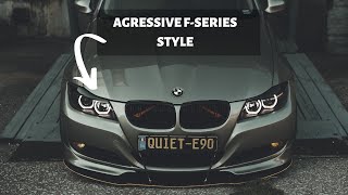 BMW E90 Gets M4 Style Headlights BLACKEDOUT [upl. by Reginnej186]