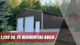 30x40x11 Steel Garage in Kent City Michigan [upl. by Donell]