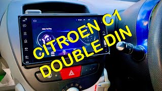 Citroen C1 Stereo Upgrade CarPlay Double Din Head Unit RadioMP5 Fitted to Peugeot 107AygoCityBug [upl. by Palermo]