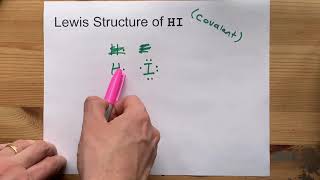 Draw the Lewis Structure of HI hydrogen iodide [upl. by Osi]