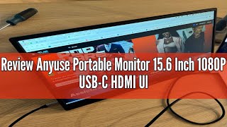 Review Anyuse Portable Monitor 156 Inch 1080P USBC HDMI UltraSlim Travel Monitor with Kickstand [upl. by Anuaik13]