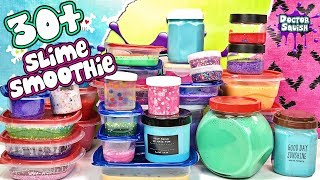 MIXING More Than 30 Jars of Slime In A Smoothie [upl. by Jefferson]