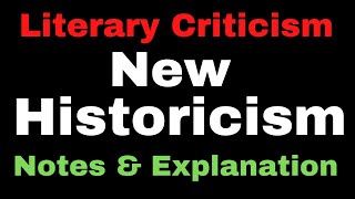 What is New Historicism II New Historicism Vs Old Historicism I New Historicism Notes amp Explanation [upl. by Timon]