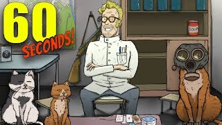 MAD SCIENTIST ENDING amp MORE CATS IN THE BUNKER  60 Seconds DLC New Endings [upl. by Labinnah]