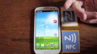 Samsung Galaxy S3 NFC Near Field Communication demonstration [upl. by Salem447]