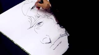 Buichi Terasawa Live Drawing MAGIC 2016 [upl. by Onaicilef419]