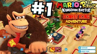 ABM MarioRabbids Kingdom Battle  Donkey Kong Adventure  Walkthrough  1 HD [upl. by Radmen]