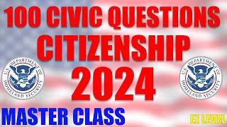 Citizenship interview 2024 100 Civic question for the Usa Citizenship test 2024 MASTER CLASS 🇺🇸 [upl. by Elicul764]