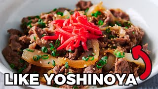 Yoshinoya Beef Bowl Copycat Recipe [upl. by Beeson]