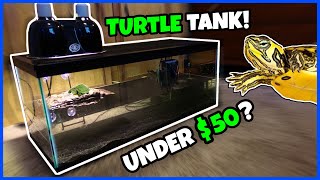 CHEAPEST WAY To Set Up A TURTLE TANK [upl. by Dich912]