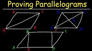 Proving Parallelograms With Two Column Proofs  Geometry [upl. by Lyrahs]