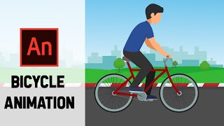 How To Animate Cycling Bicycle Animation  Adobe Animate CC Tutorial  Rigging Tutorial [upl. by Edwine]