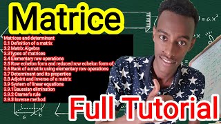 Matrix Freshman Mathematics Social chapter 3 Full Tutorial  ATC TUBE MUJA December 6 2022 [upl. by Shulins]