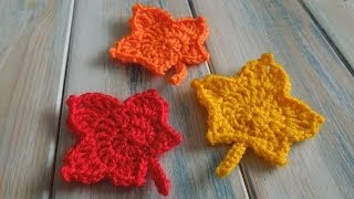 crochet How To  Crochet a Maple Leaf [upl. by Inahc]