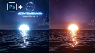 Photoshop tutorial  Make glow effect in photoshop using oniric plugin [upl. by Grishilda]