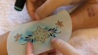 How to apply stencils in face painting [upl. by Moynahan470]