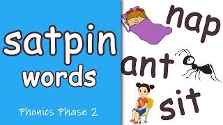 SATPIN Words  Phonics Blending [upl. by Alekahs]