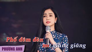 KARAOKE Phố Đêm  Phương Anh Beat Gốc  Tone Nữ [upl. by Warchaw676]