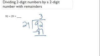 Dividing 2 digit by 2 digit with remaindercalculation [upl. by Kitty]