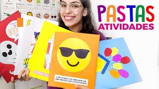 COMO FAZER PASTAS DE ATIVIDADES E PORTIFÓLIO escolar  6 modelos super fáceis [upl. by Nivan]