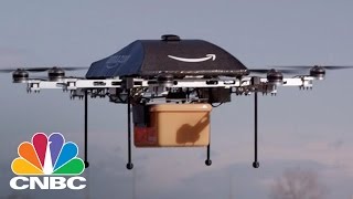 Amazon Tests First Drone Delivery Service Prime Air  CNBC [upl. by Roger]