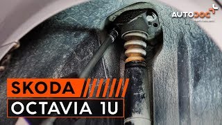 Jak wymienić amortyzatory tylne w SKODA OCTAVIA 1U TUTORIAL  AUTODOC [upl. by Sonitnatsnok684]