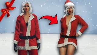 FESTIVE GTA 5 Female Outfits with an EFFORTLESS Glitch 🎅 [upl. by February990]