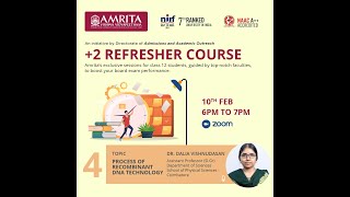 Process of Recombinant DNA Technology I Refresher Course I Amrita [upl. by Yddub]