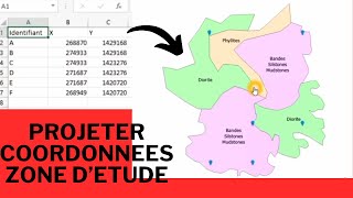 Projeter les coordonnées de la zone détude dans ArcGIS pro [upl. by Aihsema]