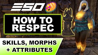 ESO How to Respec Skills Morphs  Attributes under 3 mins [upl. by Arayt]