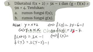 diketahui fx23x1 dan gofx9x4tentukanrumus fungsi fxrumus fungsi gx [upl. by Conte]