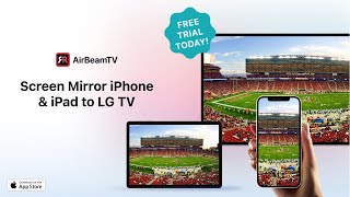 Improved Screen Mirroring iPhone or iPad to LG TV Wirelessly  Receiver App  AirBeamTV [upl. by Anaahs]