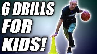 6 BEST Dribbling Drills For Kids Basketball Drills For Beginners [upl. by Alric]