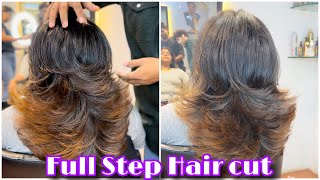 How to Layer Hair cut Hairstyle for short Hairat homeघर बैठे सीखे 5 minstep with layereasy way [upl. by Dnar]