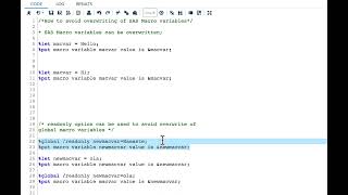 How to avoid overwriting of SAS Macro variables [upl. by Aerdua]