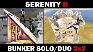 Serenity 2  Simple 2x2 SoloDuo RUST Bunker Base  2327 Rockets to TC [upl. by Odnomar]