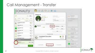 Fonality  HUD  Transferring Calls [upl. by Venezia24]