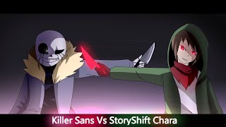 KillerSans vs StoryShiftChara Animation [upl. by Canale836]