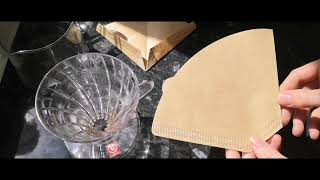 Folding coffee filter papers for cone drippers [upl. by Arsuy]