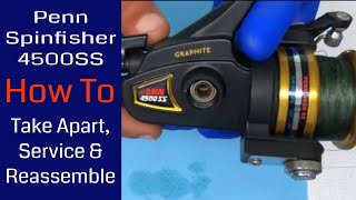 Penn Spinfisher 4500SS Fishing Reel  How to take apart service and reassemble [upl. by Anivel]