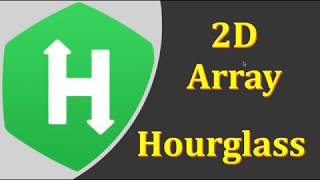 Hackerrank 5 2d Array Hourglass  C  Solution [upl. by Lorelie]