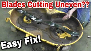 Easily Fix Your Bent Mower Deck Cutting Uneven [upl. by Cimah]